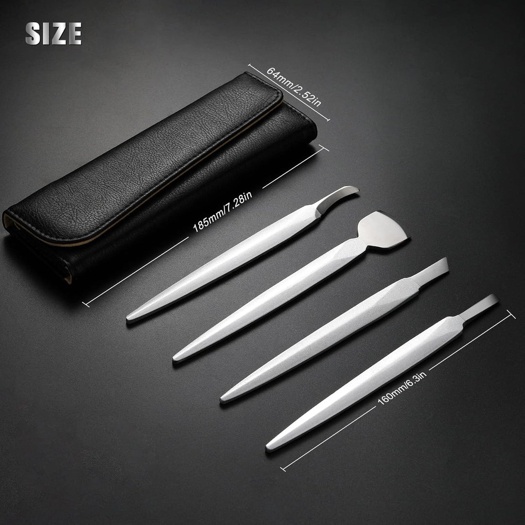 FERYES Pediküre-Messer, eingewachsene Zehennägel, 4-teilig, professionelles Pediküre-Werkzeug-Set, e