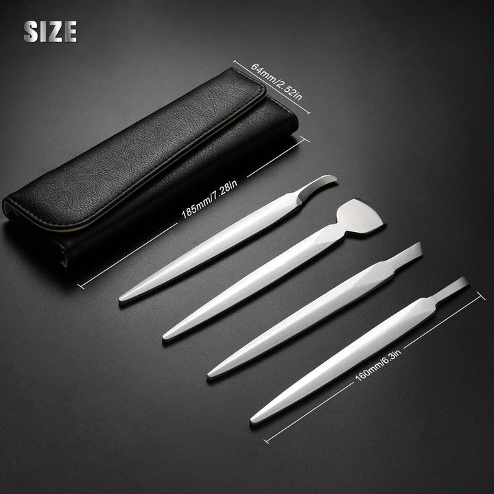 FERYES Pediküre-Messer, eingewachsene Zehennägel, 4-teilig, professionelles Pediküre-Werkzeug-Set, e