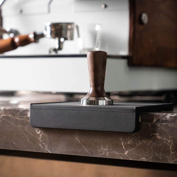 watchget Espresso-Tamping-Matte, Kaffee-Tamper-Matte, schwarzes Silikon, lebensmittelechtes Pad, 20,