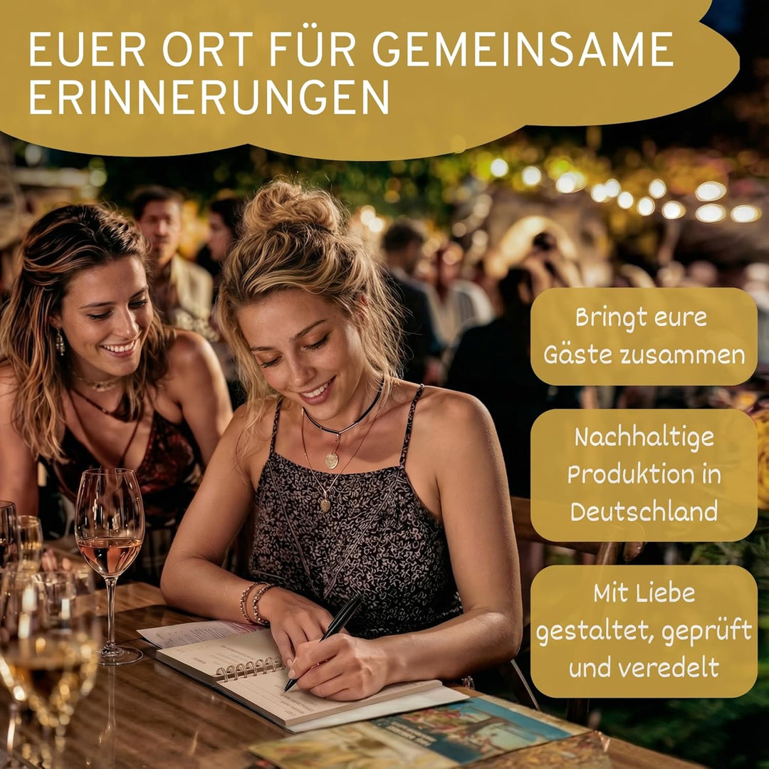Gästebuch Geburtstag mit Fragen | 40 Doppel-Seiten | 7 verschiedene Steckbriefe inkl. Fragen | Fotoa