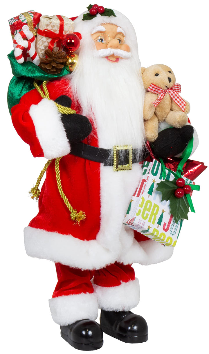 Christmas Paradise Stehender Weihnachtsmann Carl 45cm Rot Deko-Figur Santa Nikolaus, 45cm