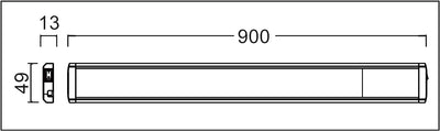 Trango LED Unterbaulampe 4-Stufen dimmbar 2534 *SUN* Küchenunterbau Lampe Lichtleiste 900mm lang 15