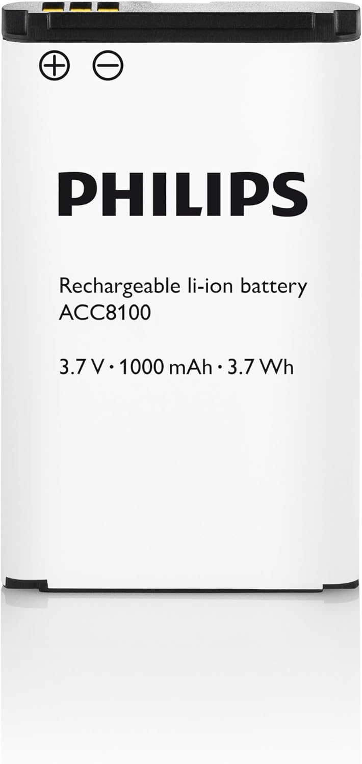 Philips ACC8100 Li-Ion Akku für Philips DPM8xxx, 7xxx, 6xxx, schwarz/weiss