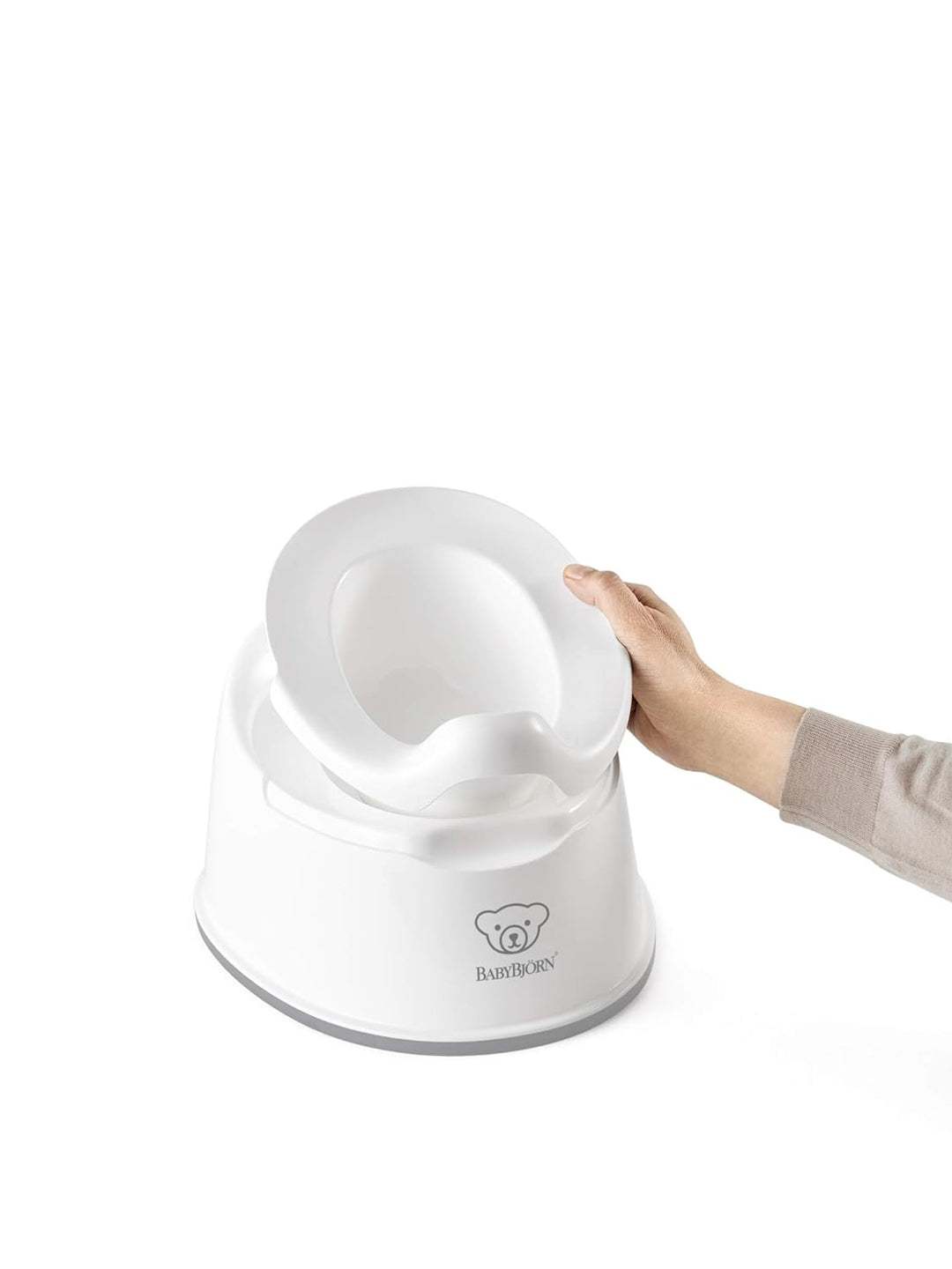BabyBjörn Cleveres Töpfchen, Weiss/Grau, Weiss/Grau