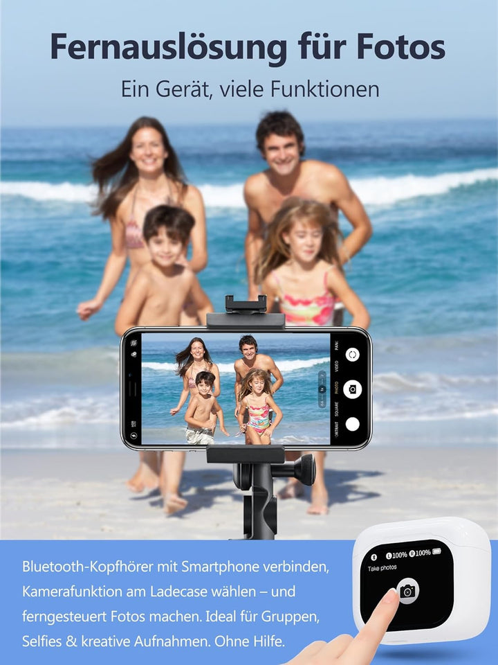 KI Übersetzer Kopfhörer Echtzeit Sprachübersetzer ：3-in-1 AI Übersetzungskopfhörer mit taktilem LCD-