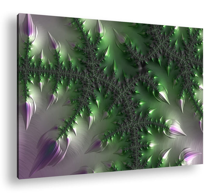 deyoli inspirierendes Fraktal Muster Format: 80x60 als Leinwand, Motiv fertig gerahmt auf Echtholzra