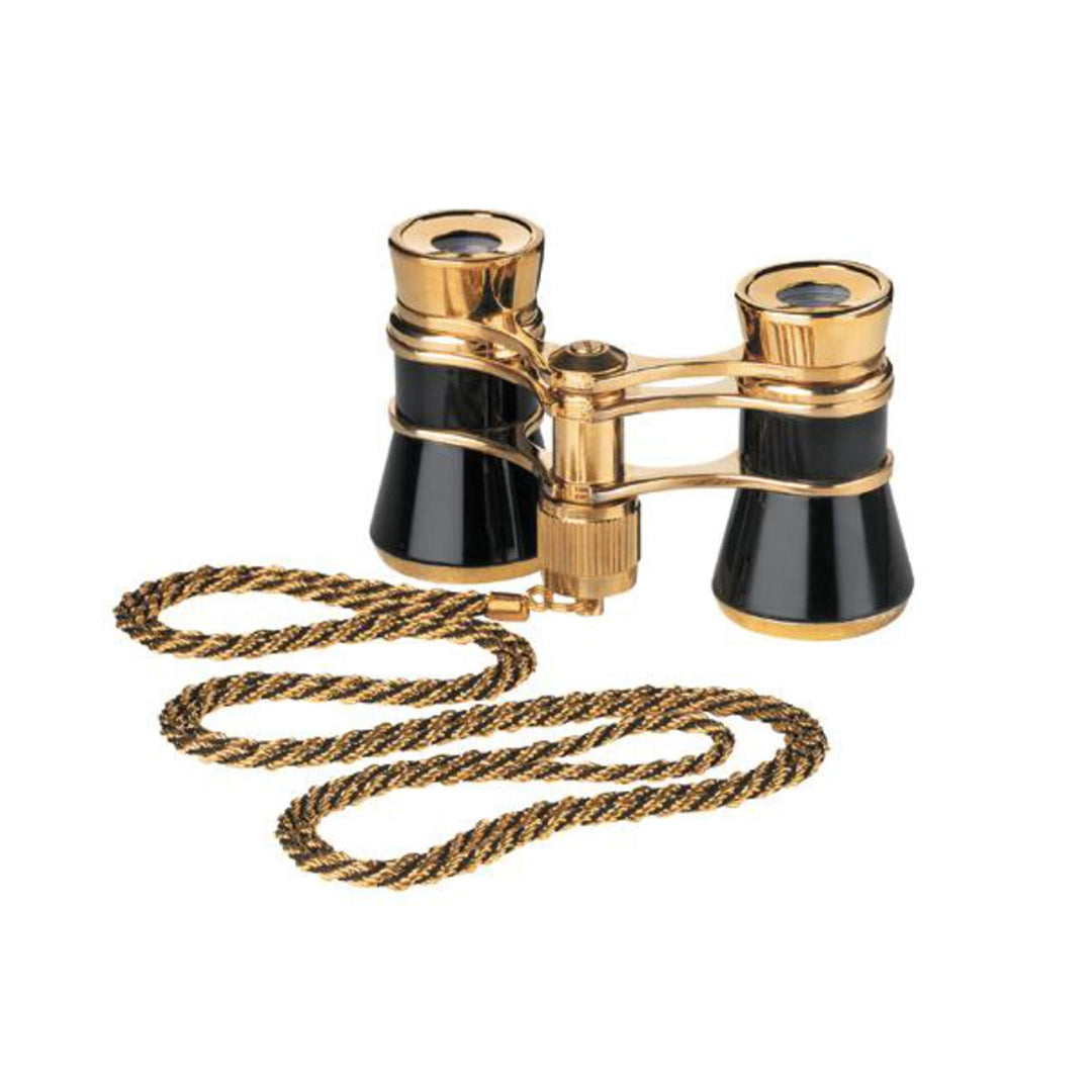 Eschenbach Optik Fernglas Glamour 3x25 Opernglas mit Kette in schwarz-Gold, geeignet für Oper, Theat