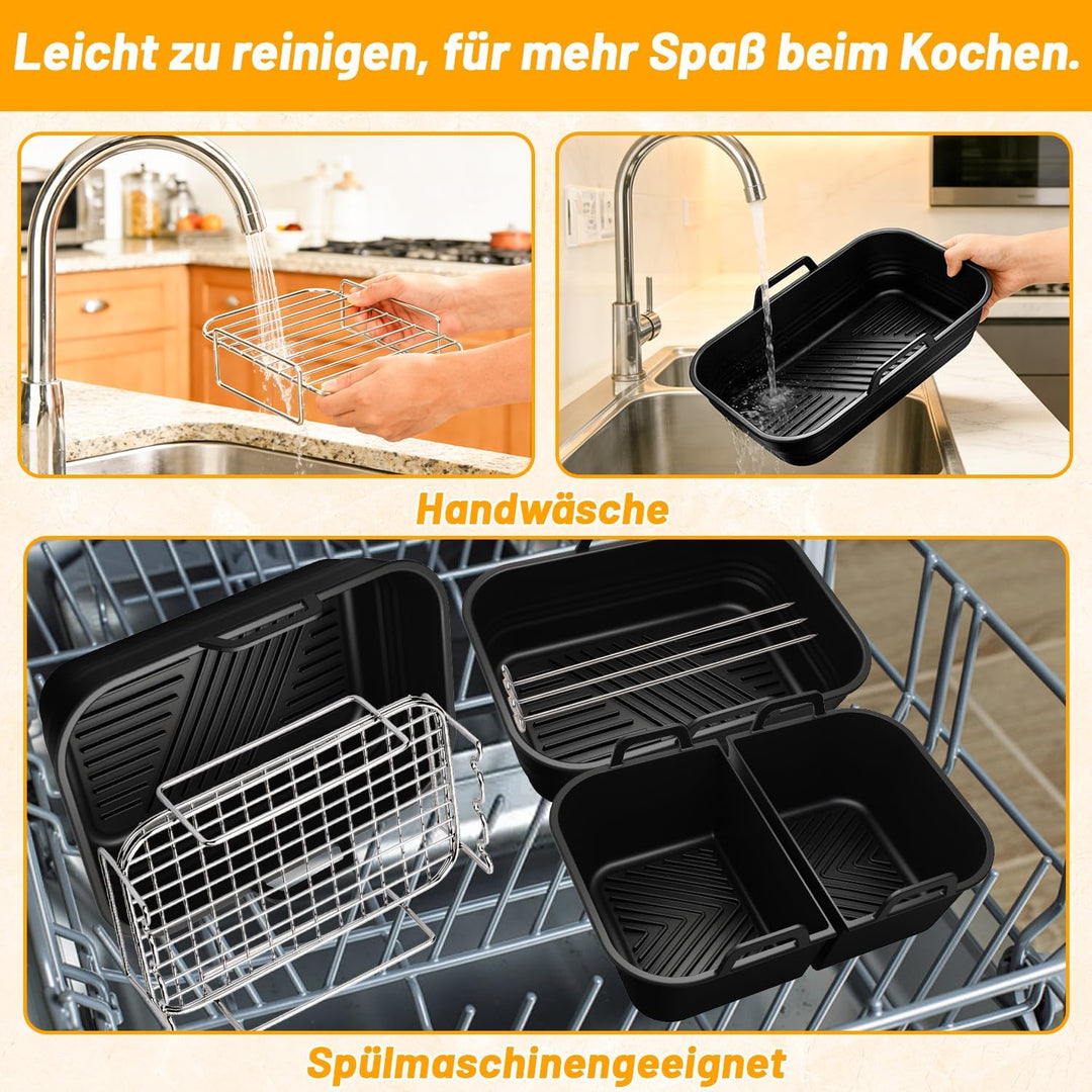 Heissluftfritteuse Zubehör - Airfryer Zubehör für Ninja Foodi Max Dual Zone AF400EU, AF300EU, AF400E