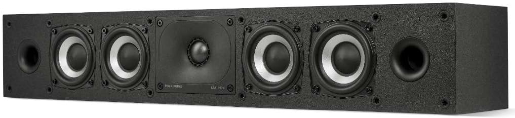 Polk Audio Monitor XT35 schlanker Center Lautsprecher, Hi-Res Zertifiziert, kompatibel mit Dolby Atm