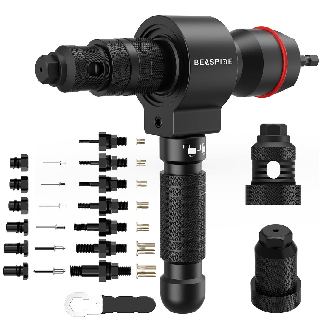Beaspire 2 In 1 Nietaufsatz für Akkuschrauber für Bohrmaschine | Nietmuttern Adapter Kit für 2,4-6,4