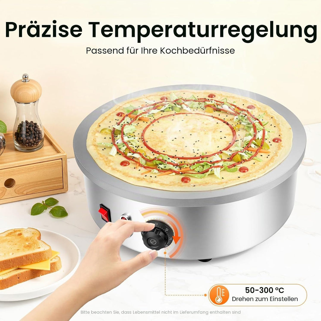 Crepes maker Grosse Backfläche mit 45cm Ø, 220V 3000 W Gewerbe Profi Crêpes Maker Machine Pfannkuche