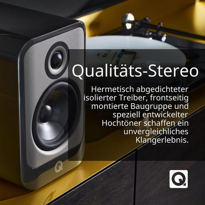 Q Acoustics Concept 30 schwarz Regal-Lautsprecher (Paarpreis), Schwarz