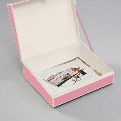 Semikolon 364103 Dokumentenbox – Aufbewahrungs-Box für Dokumente A4 – 31,5 x 26 x 10 cm – flamingo r