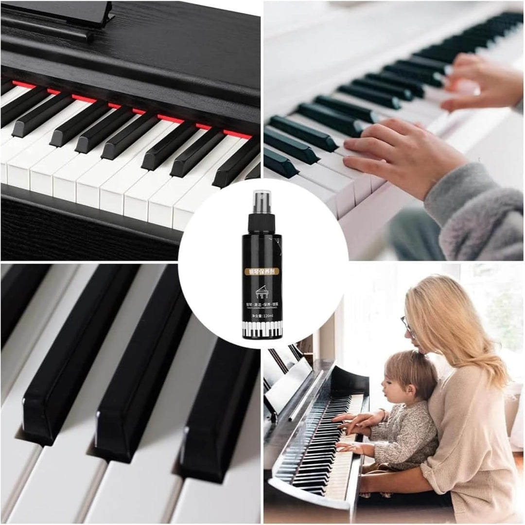 2 Stück Klavierlack Politur und Reiniger 120ml,Klavier Zubehör, Klavierlack Hochglanz – Sanft Kratze