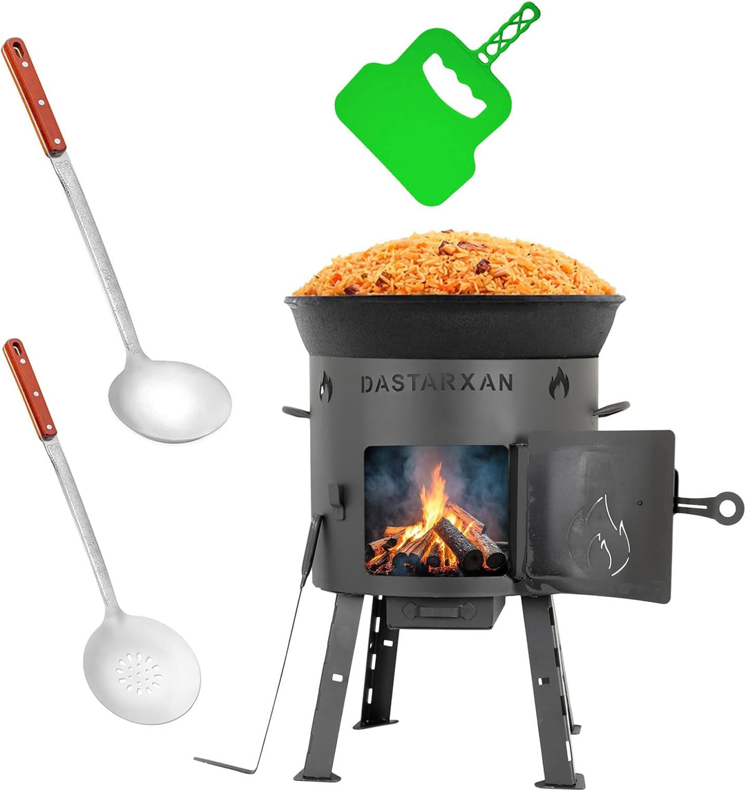 Ø41cm Uchag 2mm stahl Utschak Utschag Feldküche 16L Kazan Kasan (flacher boden) Feuerstelle Campingo
