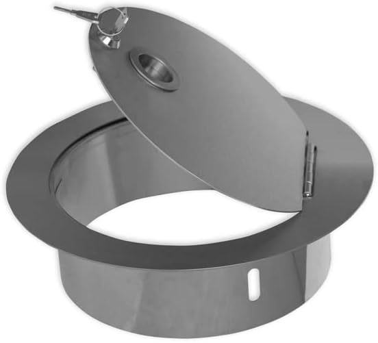 Wäscheschacht-Einwurftür Klappe Deckel SUPERIOR S (Edelstahl) Ø 250 mm