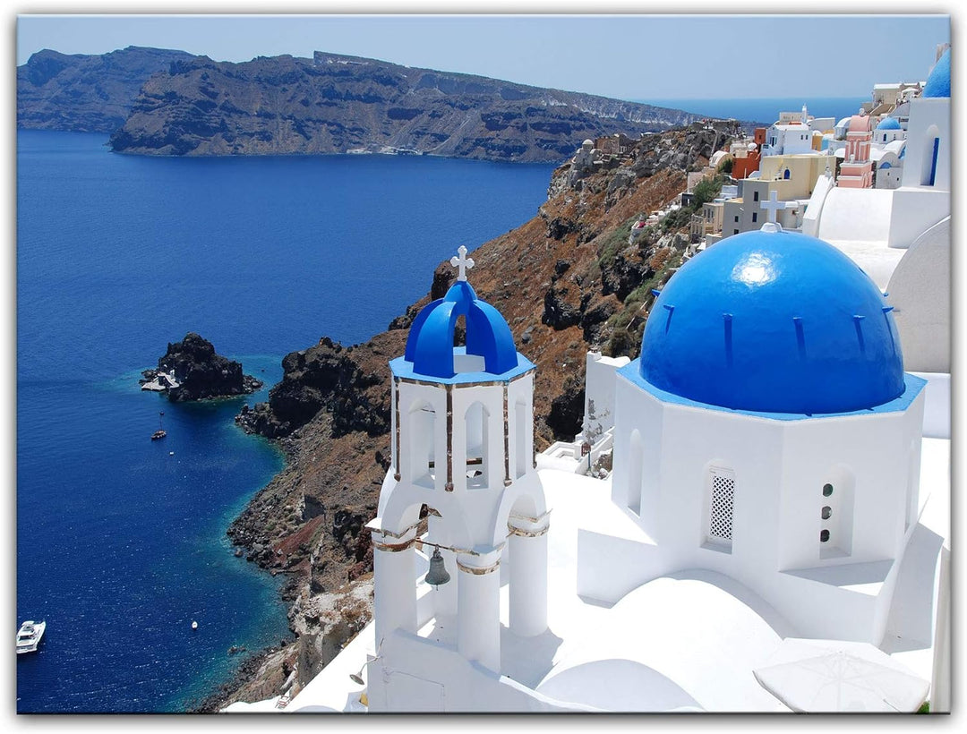 Bilderdepot24 Bild auf Leinwand | Santorini - Griechenland II in 60x50 cm als Wandbild | Wand-deko D