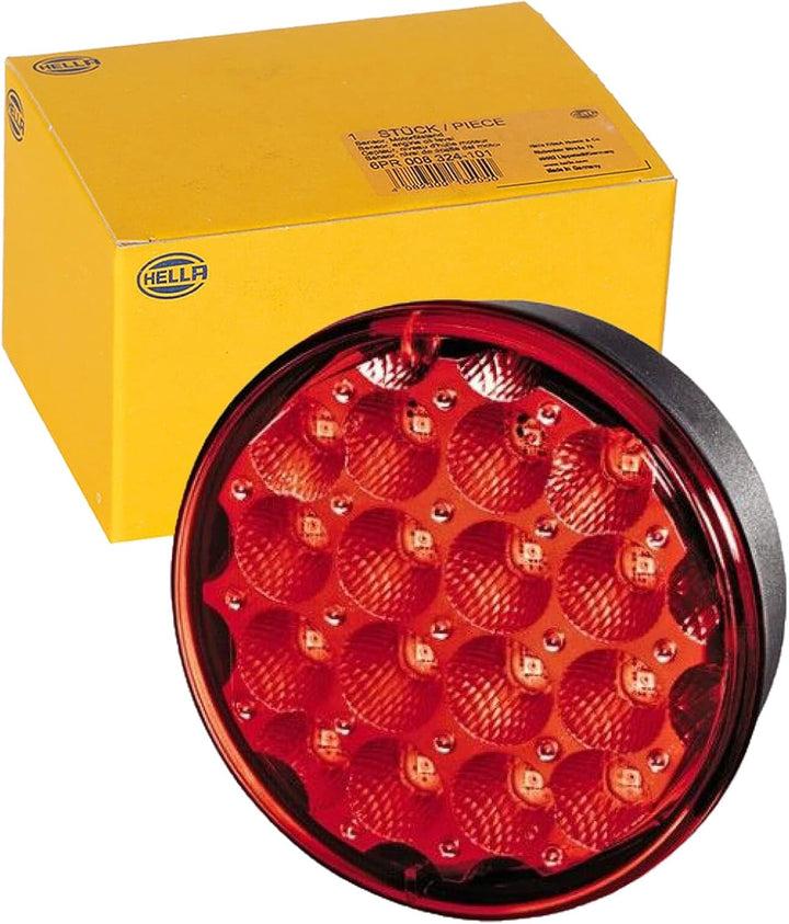 HELLA - Nebelschlussleuchte - LED - 24/12V - Anbau - Lichtscheibenfarbe: rot - Kabel: 500mm - Stecke