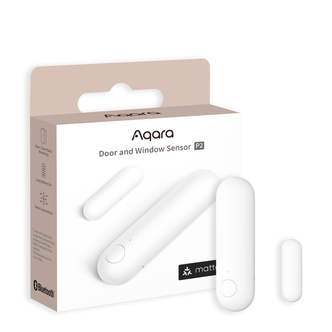 Aqara Tür- und Fenstersensor P2, Matter Over Thread, Erfordert Thread Border Router, Fernalarm, Loka