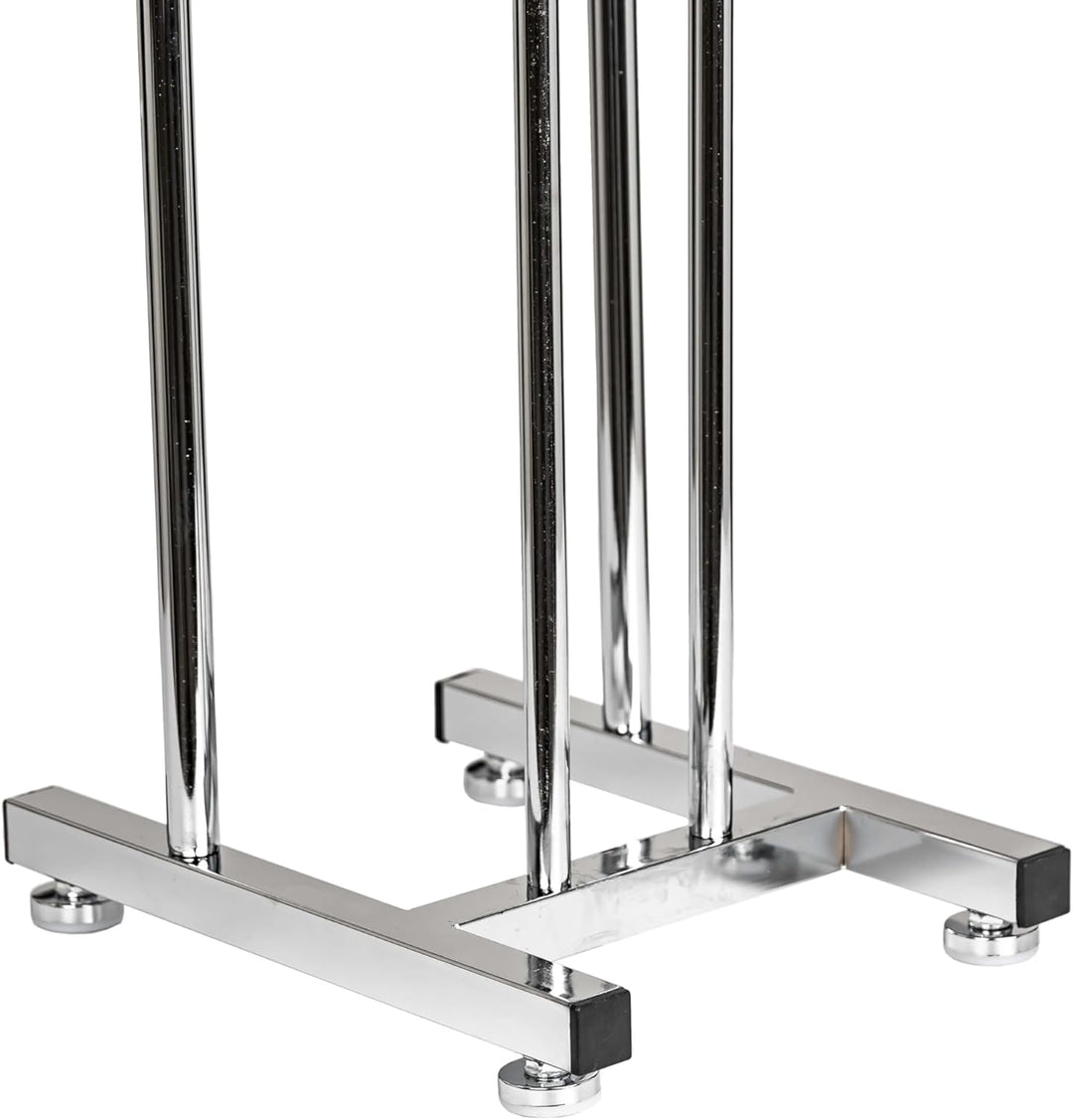 Kleiderbügelsammler für 85 Kleiderbügel, Kleiderbügelstapler H93 cm x B24 cm x T32 cm verchromt Klei