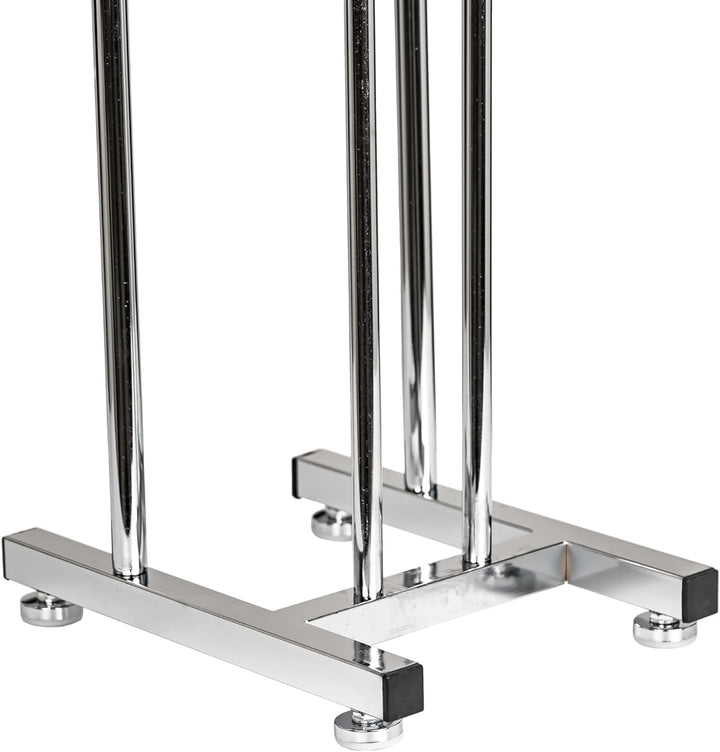 Kleiderbügelsammler für 85 Kleiderbügel, Kleiderbügelstapler H93 cm x B24 cm x T32 cm verchromt Klei
