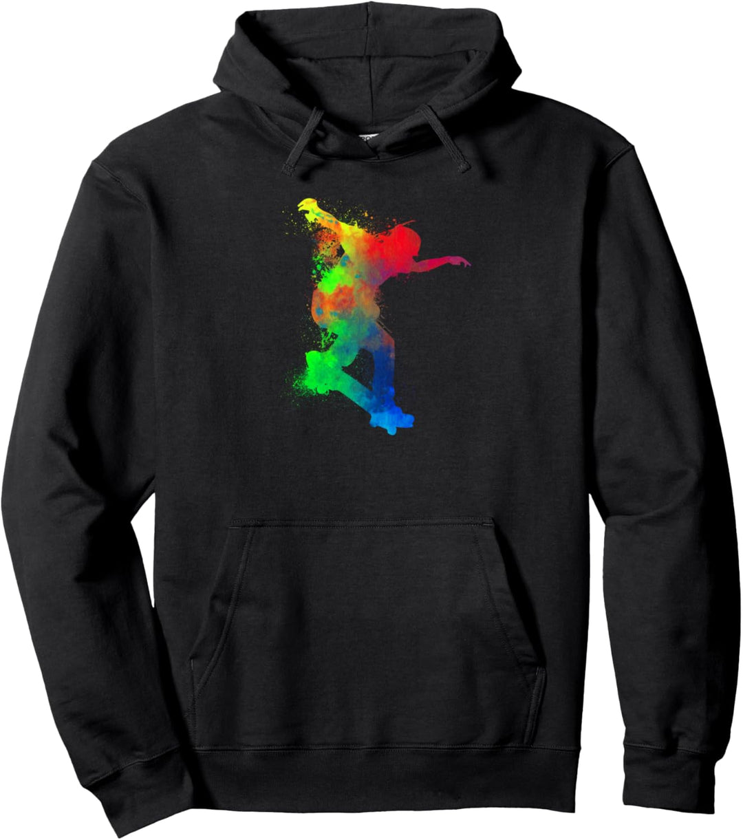 Skateboard Skateboarder - Water Splash Halfpipe Skater Pullover Hoodie