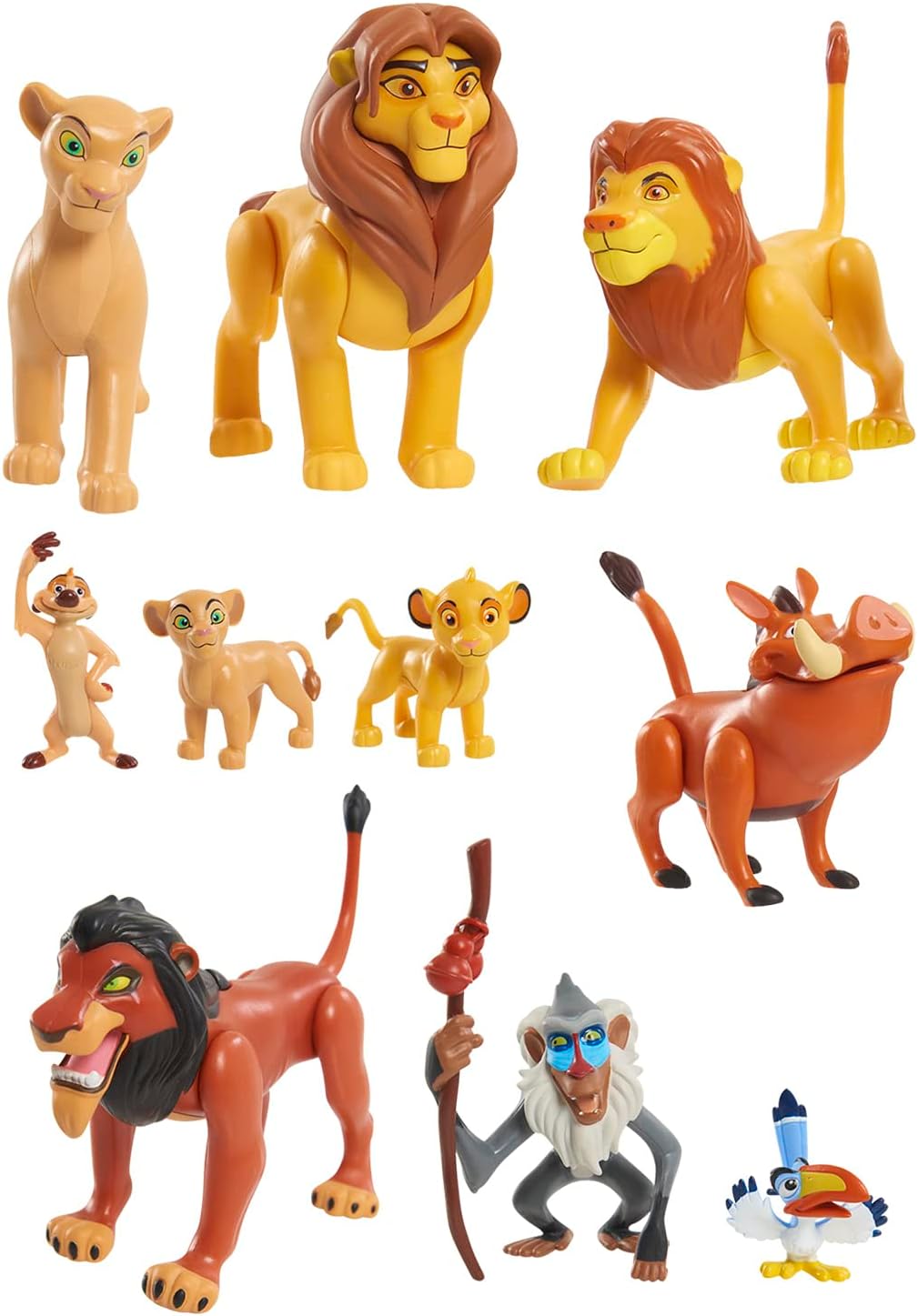 Der König der Löwen, Set mit 10 Figuren, mit Simba, Nala, Pumbaa, Timon, Rafiki, Zazu, Mufasa, Scar,