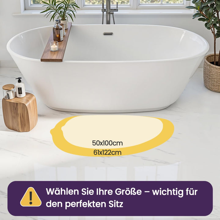 DEXI Badezimmerteppich 50 x 100 cm, Badematte rutschfest Absorbierende mit Monstera Pflanzenmuster,