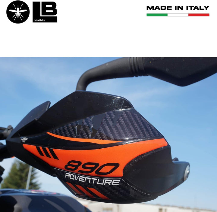 labelbike - 3D Handschutz Schutz Aufkleber für Motorräder kompatibel mit KTM 890 Adventure 2021-2022