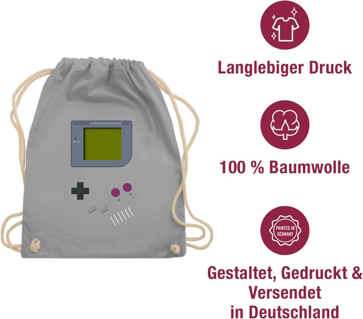 Shirtracer - Turnbeutel Rucksack - Gameboy | Nerds 01 Hellgrau, 01 Hellgrau