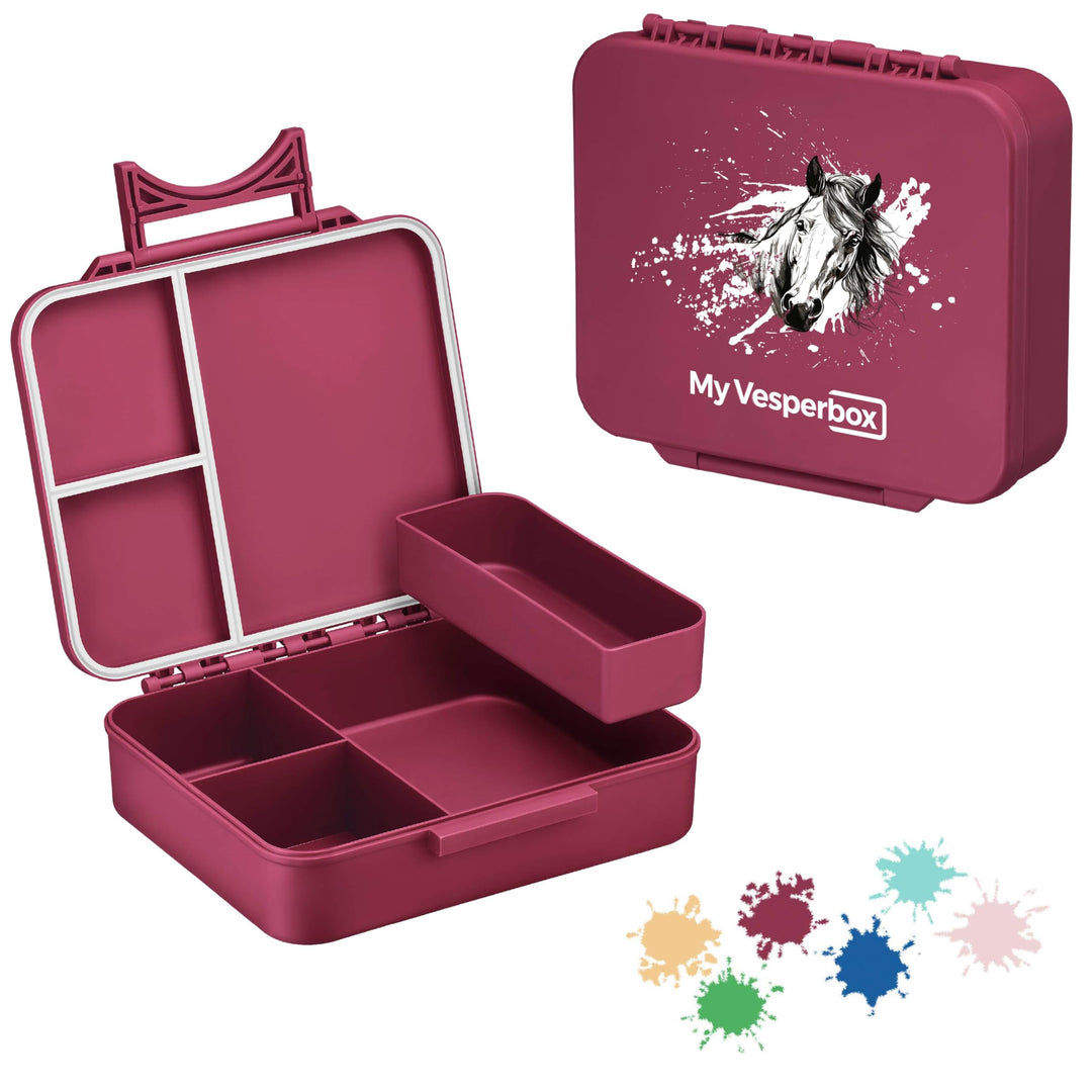 My Vesperbox® Brotdose für Kinder mit Fächern Liv [MADE IN GERMANY] - Lunchbox mit Trennfächern - Be
