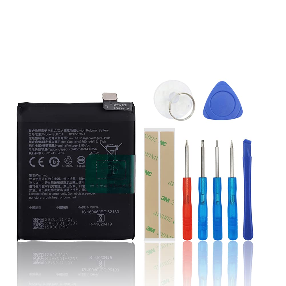 SwarKing Ersatz Akku BLP701 Kompatibel mit Oppo Reno PCAM00 PCAT00 CPH1917 with Toolkit
