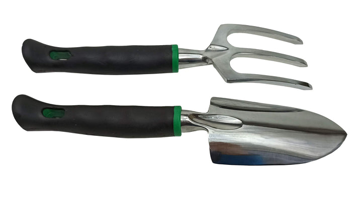 Gartenwerkzeug Pflanzset Gartengeräte Set aus Edelstahl Handrechen Handkelle Pfanzkelle (Set 1), Set