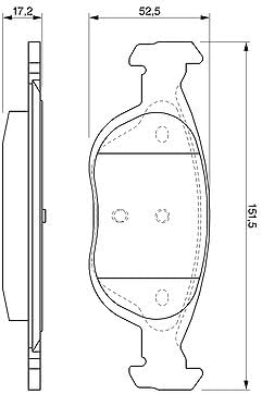 Bosch BP295 Bremsbeläge - Vorderachse - ECE-R90 Zertifizierung - vier Bremsbeläge pro Set