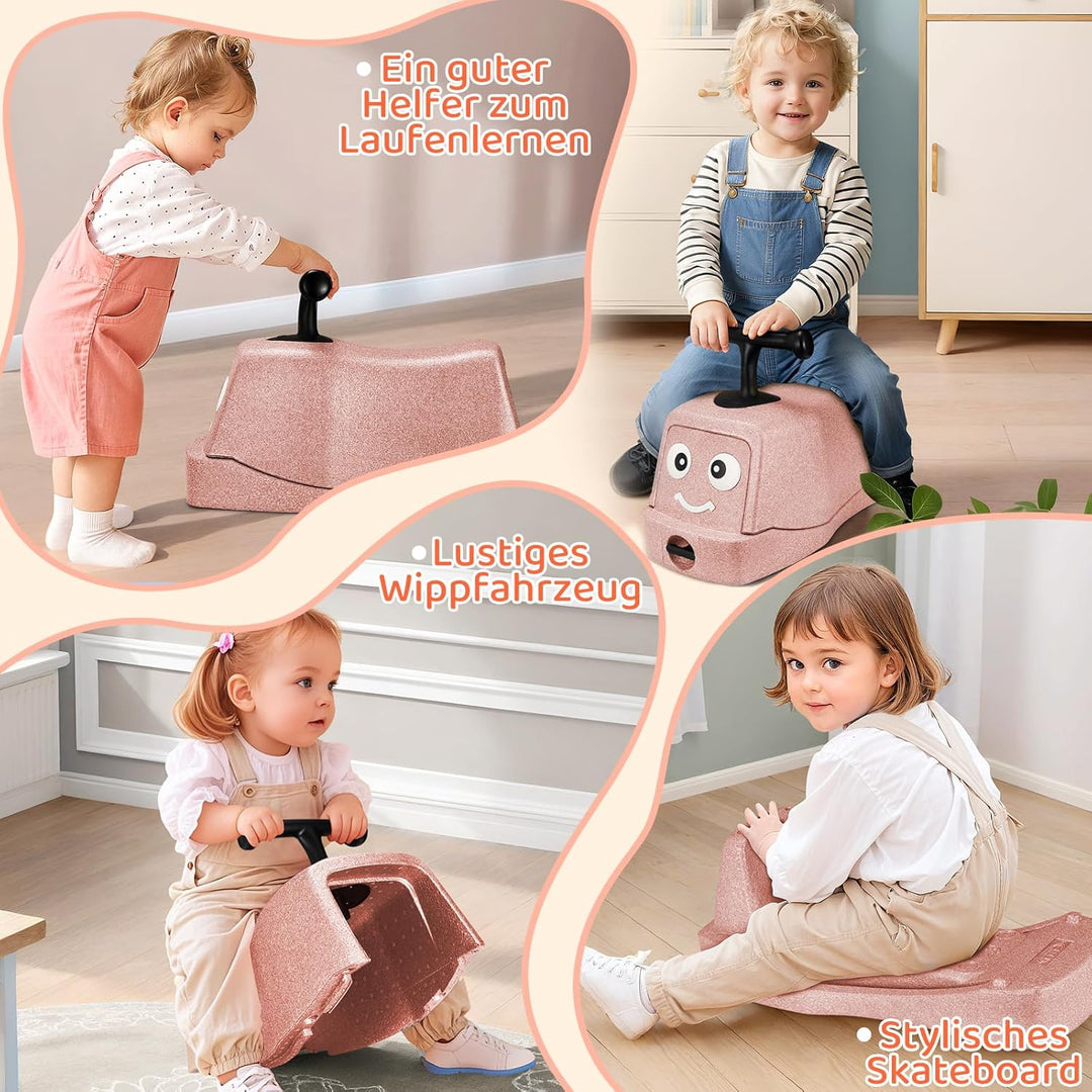 MAMIZO 5 in 1 Rutschauto ab 1 Jahr, Babyrutscher mit 360° Geräuschlose Räder, Babyroller bis 20kg, B