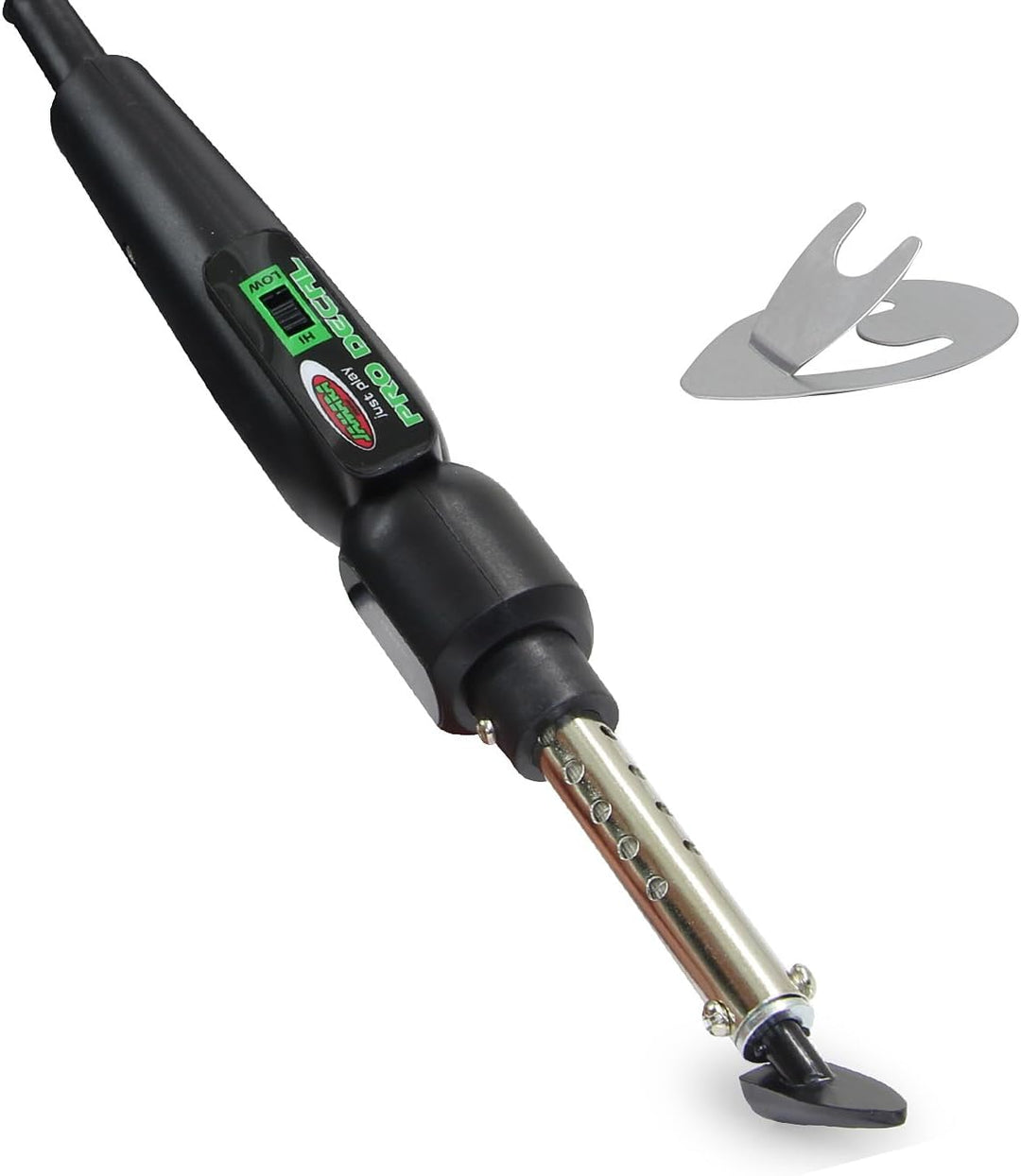 JAMARA 172131 - Folienbügeleisen Pro Decal - Teflonbeschichtete Gleitsohlen (rund / flach), Bügeln a