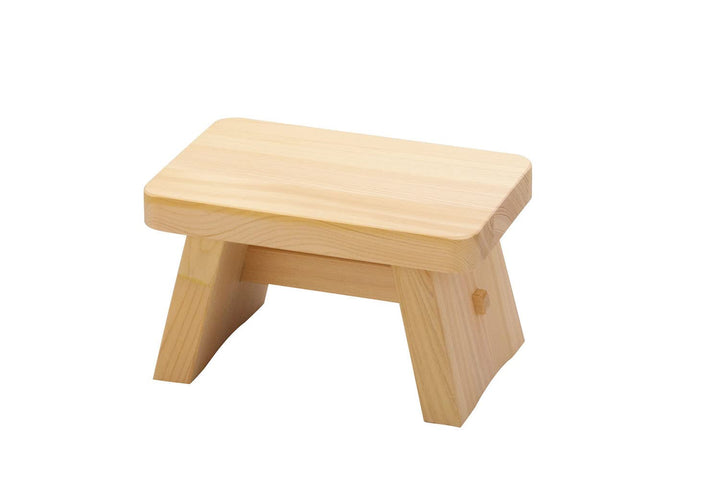 Japaner Badhocker im Onesen -Stil, Natural Hinoki Wood, H16cm, hergestellt in Japan 12401