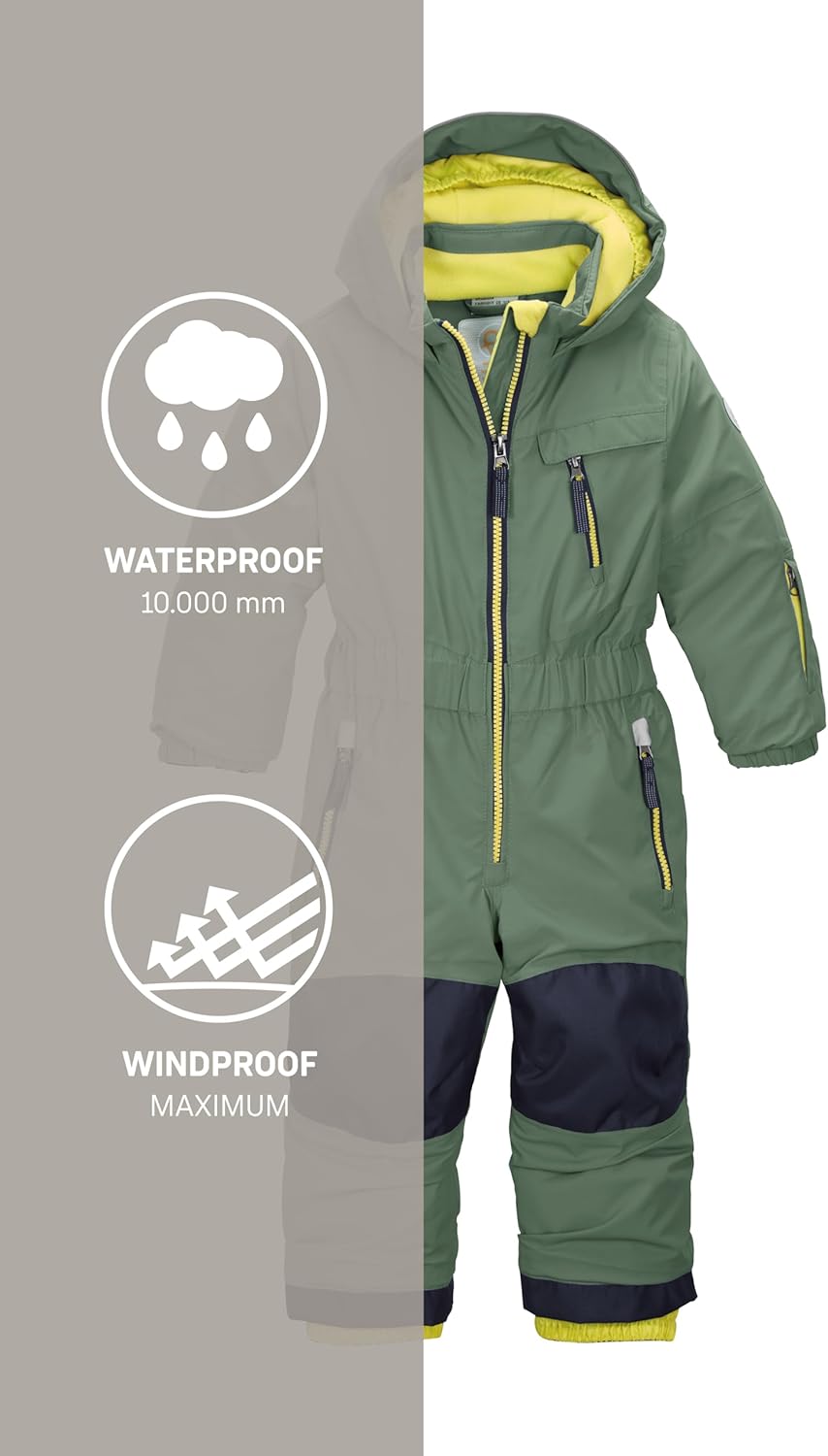 Killtec Unisex Fisw 31 Mns Onpc Skioverall/Schneeanzug mit Kapuze, wasserdicht 122-128 waldgrün, 122
