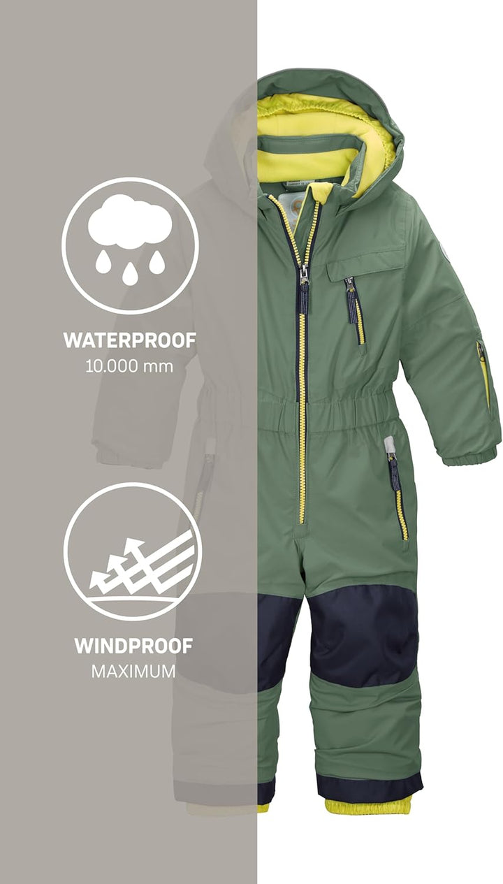 Killtec Unisex Fisw 31 Mns Onpc Skioverall/Schneeanzug mit Kapuze, wasserdicht 122-128 waldgrün, 122
