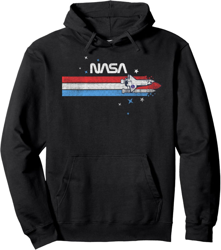 NASA Rocket Launch Stripes Pullover Hoodie