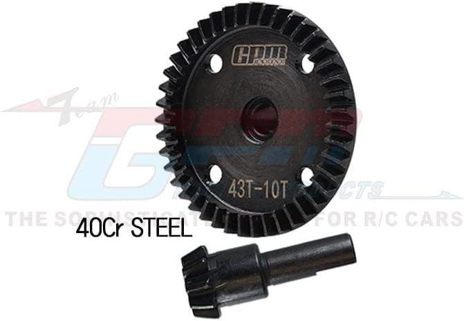 40Cr Steel Front Or Rear Diff Bevel Gear 43T & Pinion Gear 10T For Arrma 1:8 KRATON 6S / TALION 6S /