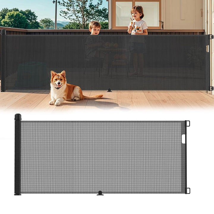 Aufun Treppenschutzgitter Ausziehbar 300cm, Türschutzgitter Baby, Absperrgitter Schutzgitter Treppe