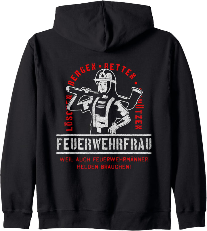 Feuerwehrfrau Weil Auch Feuerwehrmänner Helden Brauchen Kapuzenjacke