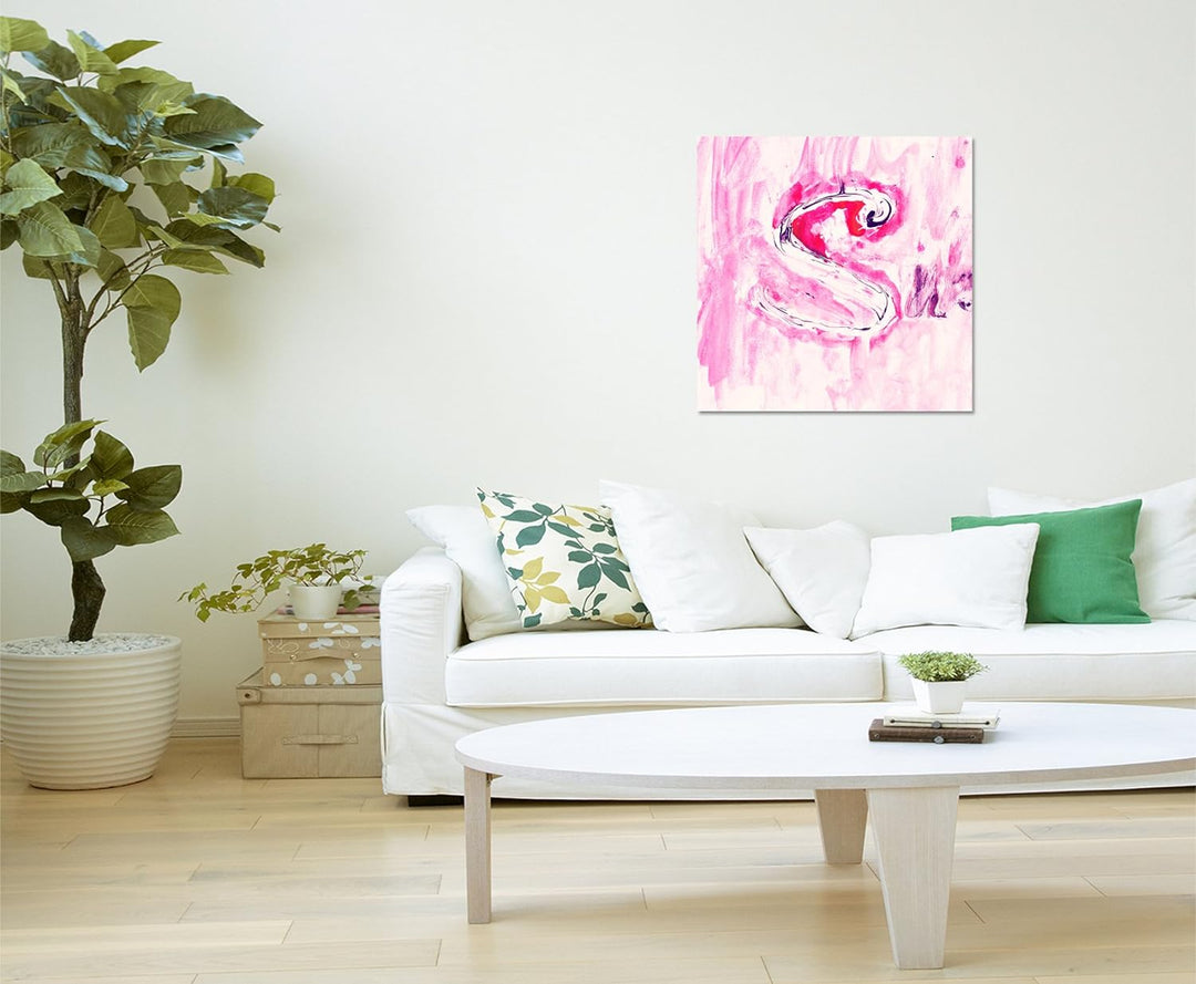 Paul Sinus Art Modernes Wandbild Abstrakt005_60x60cm Abstrakte Kunst Kunstdruck auf Leinwand Zeitlos