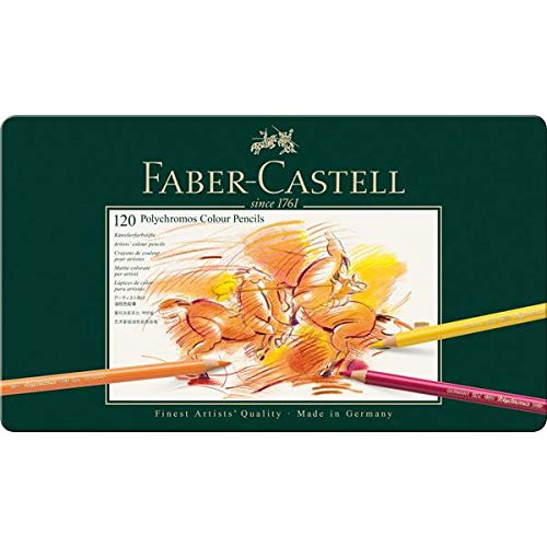 Faber-Castell 110091 Farbstifte Polychromos 120er Metalletui und Bleistifte 9000 12er Metalletui