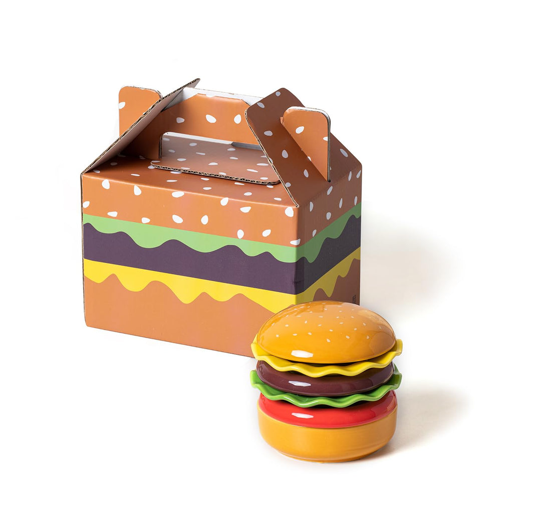 Mini Keramik Sauce Teller Sets (6 Stück), Cute Hamburg Style Dessert Teller & Snack Schalen mit Deck