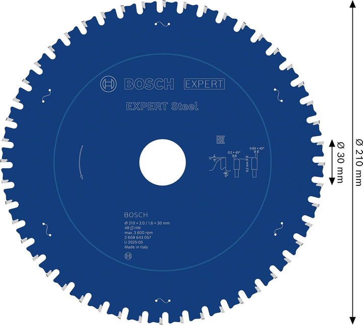 Bosch Accessories Bosch Professional 1x Kreissägeblatt Expert for Steel (für Stahl, Sägeblatt Ø 210