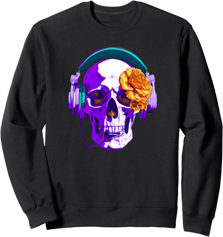 Cooler schöner Knochenkopf Schädel Halloween Sweatshirt