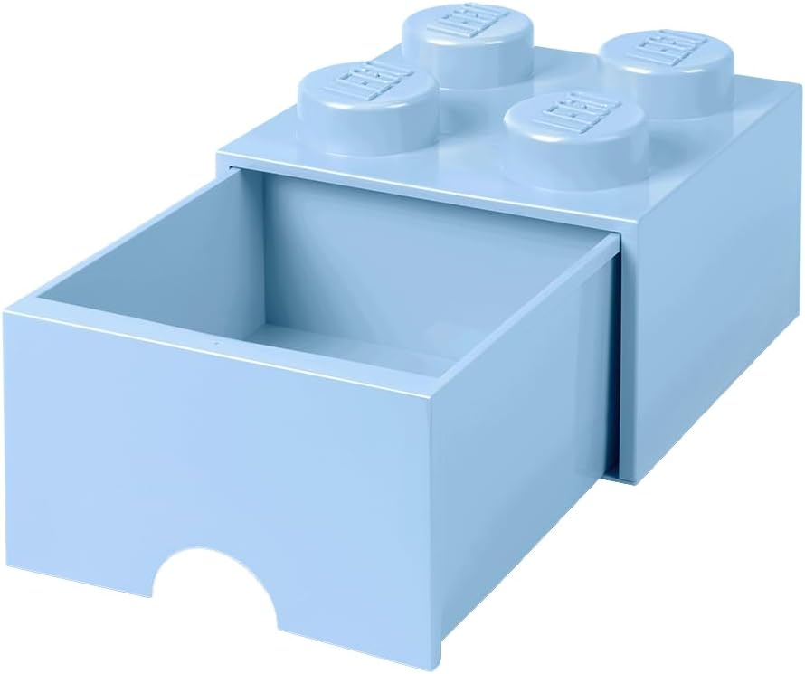 Room Copenhagen Schublade Brick drawer 4", Plastik, Hellblau, 25 x 25 x 18 cm Legion/Light Royal Blu