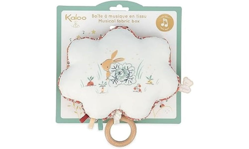 Kaloo - Petites Chansons - Spieldose aus Stoff und Holz - Musikalisches Kissen 15 cm - Kinderlied „M